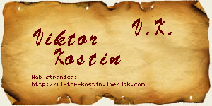 Viktor Kostin vizit kartica